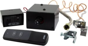 Log set valve with remote